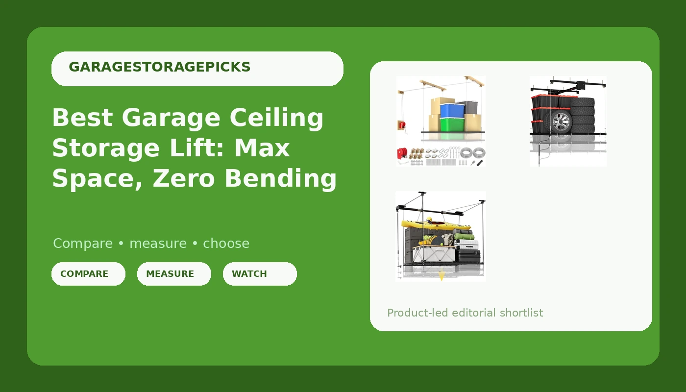 Best Garage Ceiling Storage Lift: Max Space, Zero Bending - GarageStoragePicks review with measurements and honest opinion