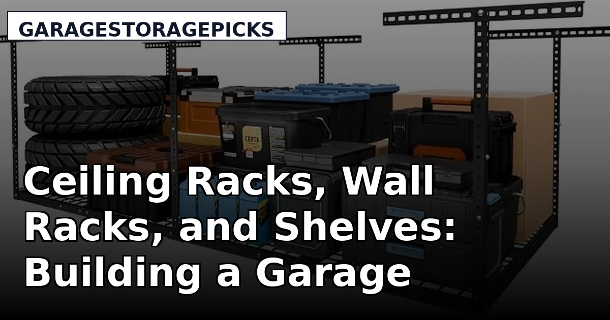 Ceiling Racks, Wall Racks, and Shelves: Building a Garage Storage System
