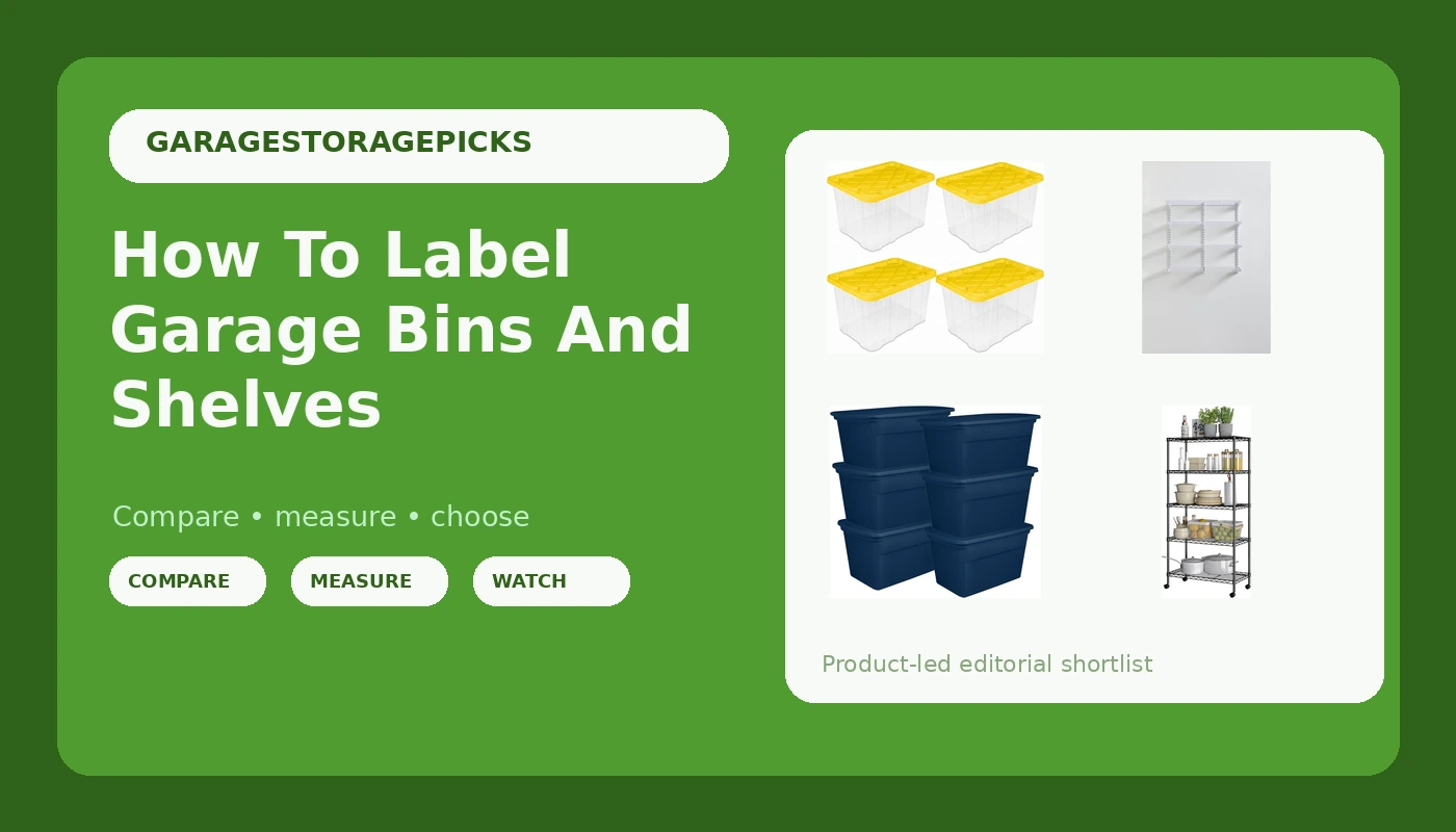 How To Label Garage Bins And Shelves - GarageStoragePicks review with measurements and honest opinion