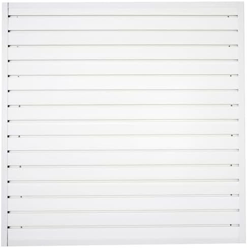 FRAYSCENT Slat Wall Paneling Garage Wall Organizer, White, 8ftx4ft