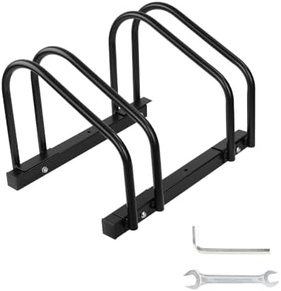 FOMAS Bike Floor Stand 3 PSC Parking Bike Storage Parking Rack Garage for Indoor/Outdoor 16-28 inch Max Tire Width 2.4 inch : Tools & Home Improvement